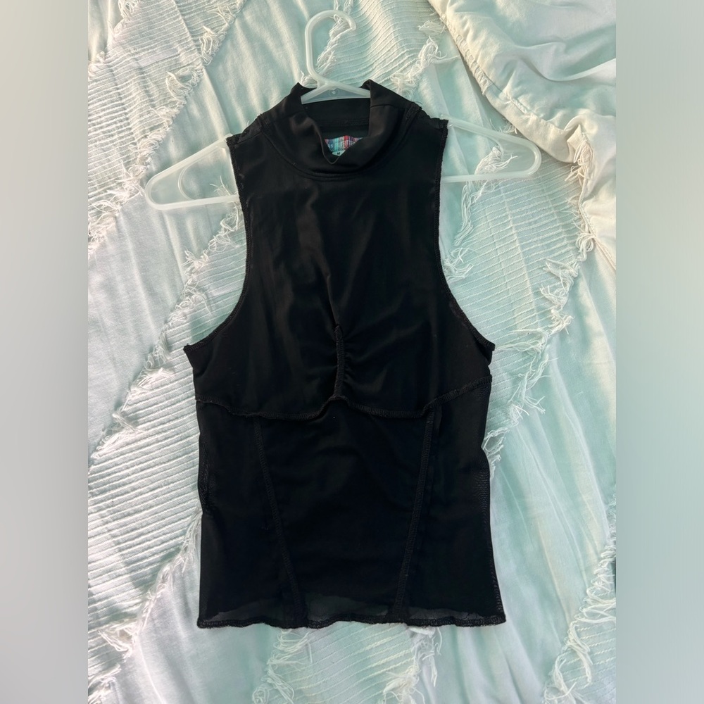 UO Mesh Black Sleeveless Top